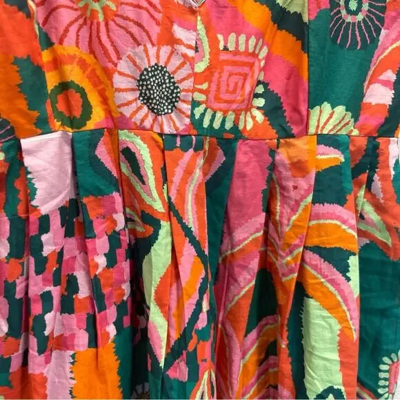 Farm Rio x Anthropologie Pleated Palm Midi Dress - Picture 9 of 11